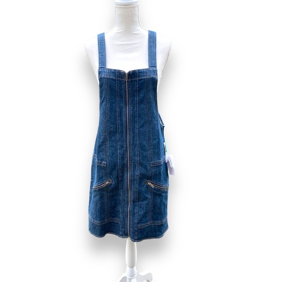 Tinseltown Juniors Denim Zippered Denim Dress NWT size Large - Picture 4 of 8
